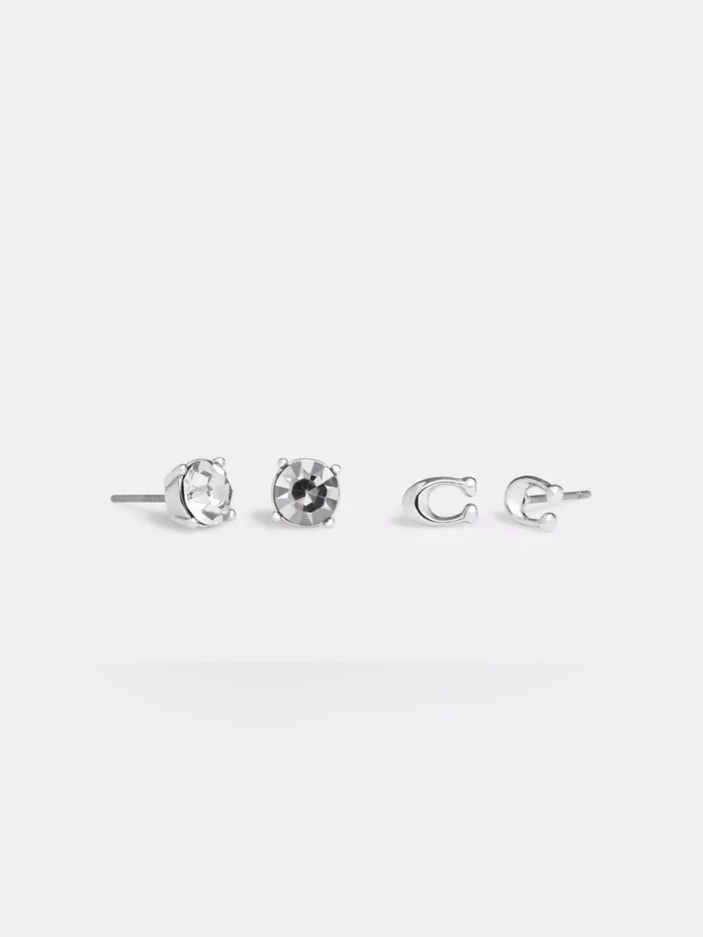 ✨ Coach Silver Earrings — Set of 2 Pair✨ - Picture 2 of 4